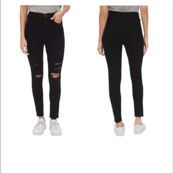 GAP Denim - GAP High Rise Favorite Jegging Distressed Legging Jeans Size 16 33 R Black NWT